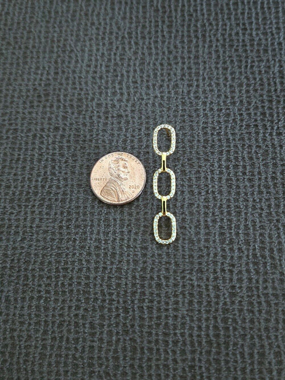 Rachel Zoe Stationary Triple3️⃣ Gold💛 Chain⛓️ Link Earrings - Picture 9 of 15